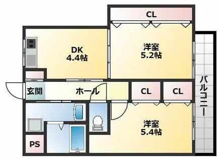 山本マンション【4階】の間取り