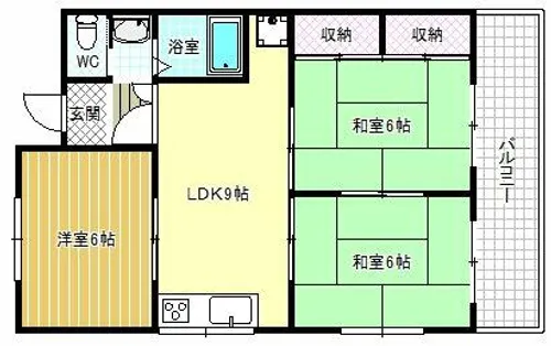 3DKの間取り画像