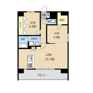 LIBTH博多駅南CENTRAL【3階】の間取り