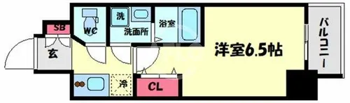 ファーストフィオーレ九条【14階】の間取り