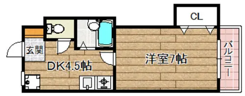 プリミエール高槻【311号室】の間取り