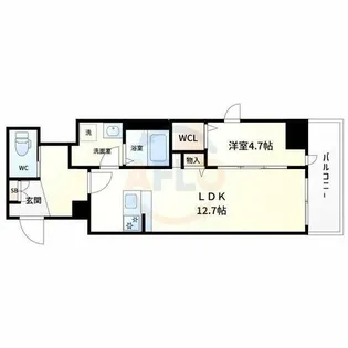 DAIYA STORK 阿波座【6階】の間取り