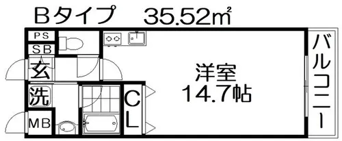 エスポワール【3階】の間取り