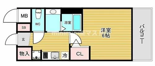 エステムコート難波WEST-SIDEⅨレデント【11階】の間取り