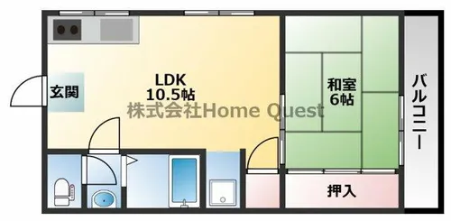 鎌田マンション【402号室】の間取り
