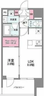 シーズンフラッツ中崎【2階】の間取り