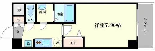 ラヴィータ難波元町(旧 TOYOTOMI STAY Premium難波【13階】の間取り