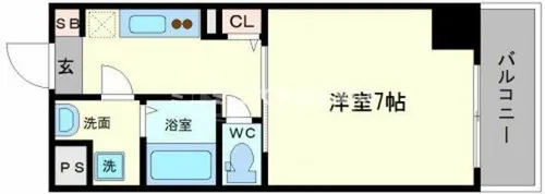 プランドール大手前レジデンス【15階】の間取り