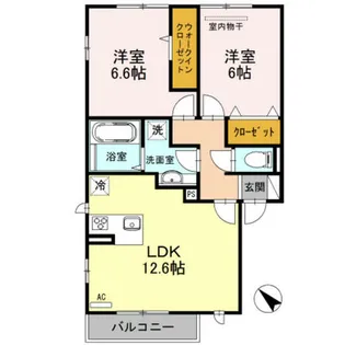 ラテール メイキラ【2階】の間取り