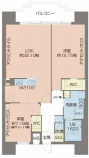 プレジオ北浜【3階】の間取り