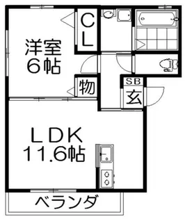 グリシーナ【2階】の間取り