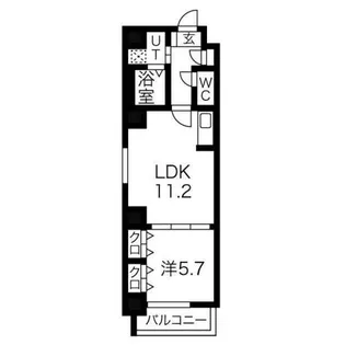 中駒グランヒルズ太閤通駅Ⅱ【7階】の間取り