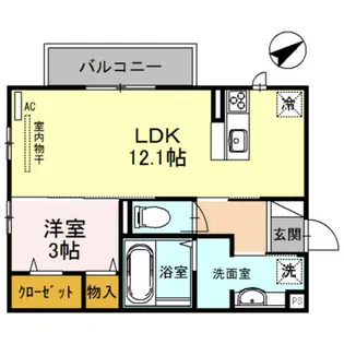 ベッラカーサⅡ【3階】の間取り