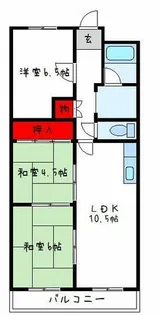 大阪府八尾市八尾木4丁目【マンション】の間取り