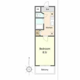 クレスト覚王山【6階】の間取り