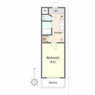 クレスト覚王山【6階】の間取り
