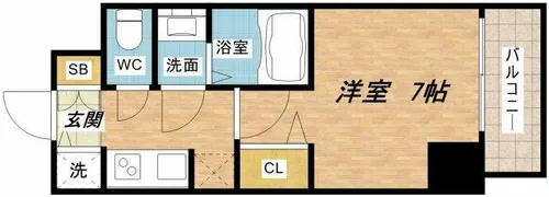 サムティ難波VIVO【6階】の間取り