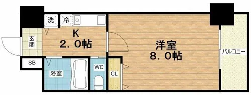パークヴュー北梅田【5階】の間取り