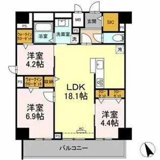 アーデルドルフ東山【6階】の間取り