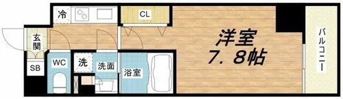 THE MUTUAL 江坂【5階】の間取り