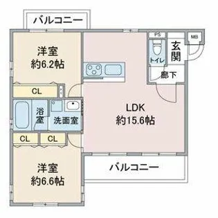 respect【1階】の間取り