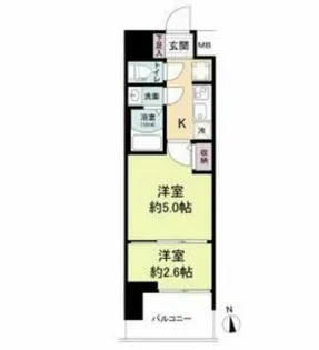 セレニテ難波グランデノール【4階】の間取り