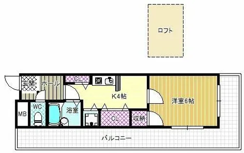 αワンマンション【5階】の間取り