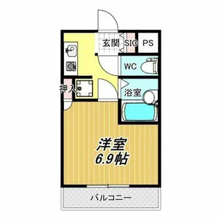 リーベハイツ青山【1階】の間取り