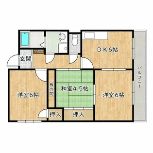 メゾン松之浜【3階】の間取り