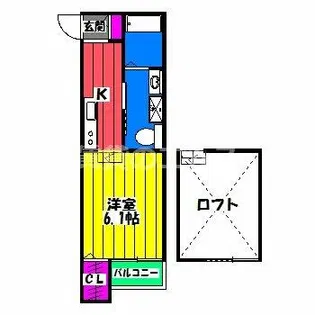 オーガスタ【205号室】の間取り