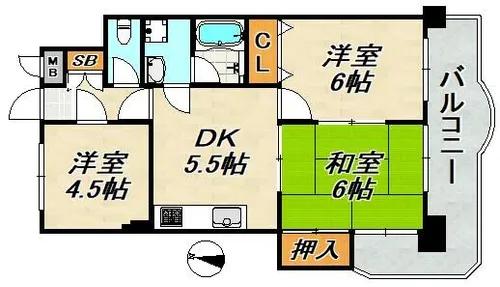 ビバリーハウス須磨壱番館【3階】の間取り