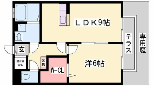 グランフォート B棟【101号室】の間取り