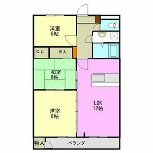 啓周マンション【2階】の間取り
