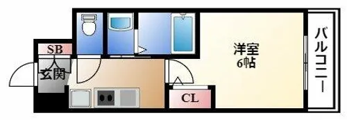 エステムコート名古屋金山ミッドクロス【7階】の間取り