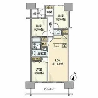 ダイアパレス上社駅前【9階】の間取り