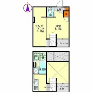 カーサ9名駅【203号室】の間取り