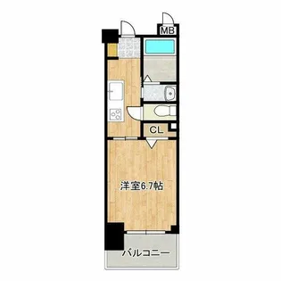 ル・パルトネール難波【9階】の間取り