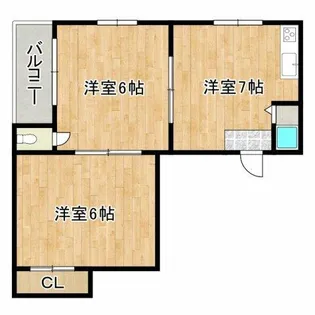 大和川パピレス【4階】の間取り