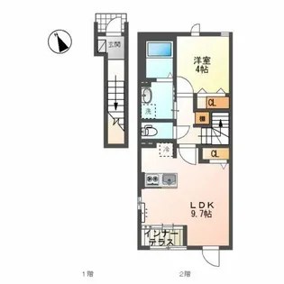 1LDKの間取り画像