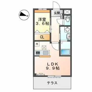 サニーリバーツ【1階】の間取り