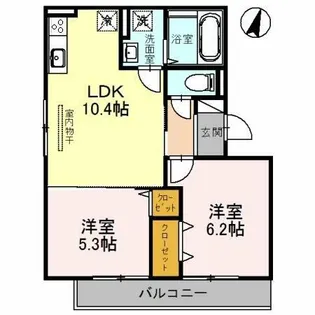 ユニヴェール垂水【3階】の間取り