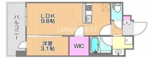 KABAYA Garden HAKATA【7階】の間取り