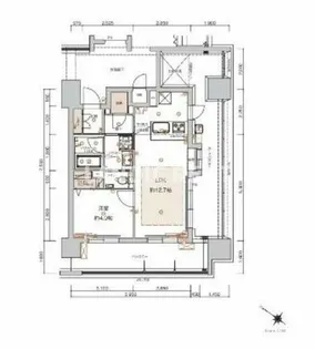 アクタス薬院グランプレイス【15階】の間取り