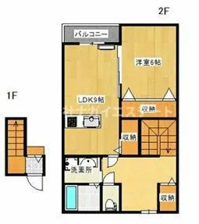 リガーレ天神東B【1階】の間取り