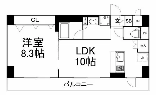 ララプレイスザ・京橋ステラ【7階】の間取り