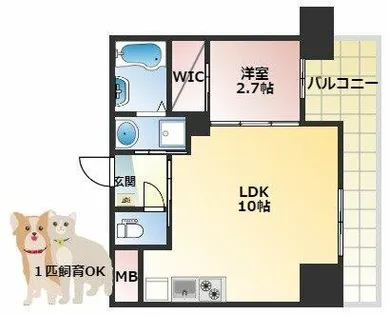 アドバンス江坂ラシュレ【3階】の間取り