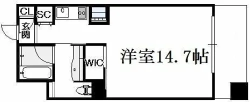 ザ・タワー大阪レジデンス【6階】の間取り