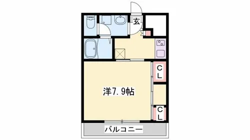 リープラス網干【106号室】の間取り