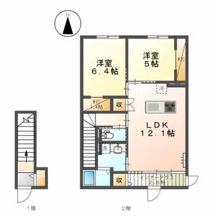 Riffel Ritz(リッフェル・リッツ)【2階】の間取り