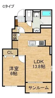 ヴィラスマイラックス【1階】の間取り